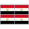 Drapeau Egypte (4 stickers 9.5x6.3cm) - Sticker/autocollant