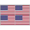 Drapeau États-Unis (4 stickers 9.5x6.3cm) - Sticker/autocollant