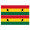 Drapeau Ghana (8 stickers 9.5x6.3cm) - Sticker/autocollant