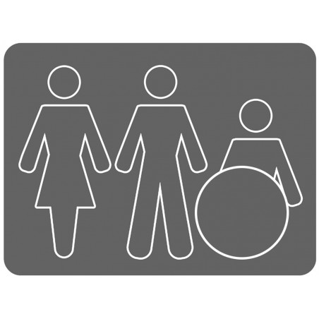 WC, toilette pour tous (20x15cm) - Sticker/autocollant