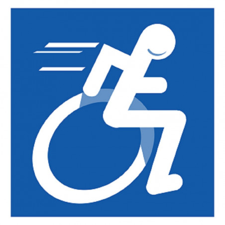 handisport Sport adapté fauteuil - 10cm - Sticker/autocollant