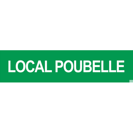 LOCAL POUBELLE VERT - 15x3.5cm - Sticker/autocollant