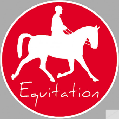 Équitation - 20cm - Sticker/autocollant