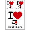 Département 35 d'Ille et Vilaine (1fois 10cm / 2 fois 5cm) - Sticker/autocollant