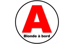 A Blonde a Bord (15x15cm) - Sticker/autocollant