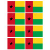 Drapeau Guinée Bissau (8 stickers 9.5x6.3cm) - Sticker/autocollant