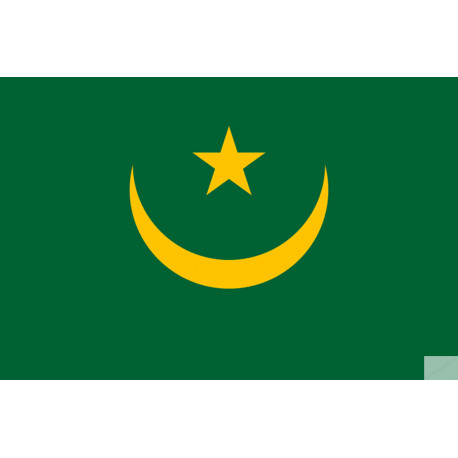 Drapeau Mauritanie (15x10cm) - Sticker/autocollant