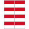 Drapeau Indonésie (8 fois 9.5x6.3cm) - Sticker/autocollant