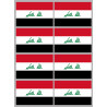 Drapeau Irak (8 fois 9.5x6.3cm) - Sticker/autocollant