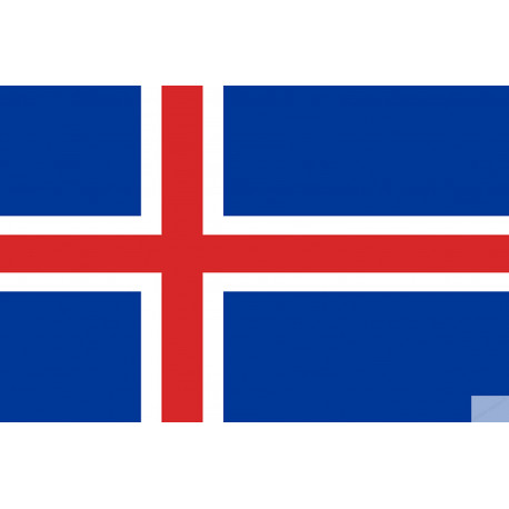 Drapeau Islande (15x10cm) - Sticker/autocollant