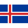 Drapeau Islande (15x10cm) - Sticker/autocollant