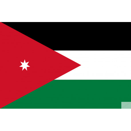 Drapeau Jordanie (15x3.3cm) - Sticker/autocollant