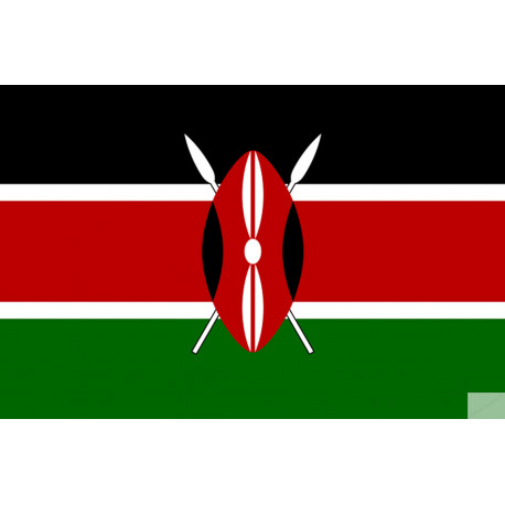 Drapeau Kenya (19.5x13cm) - Sticker/autocollant