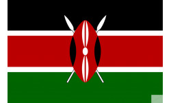 Drapeau Kenya (15x10cm) - Sticker/autocollant