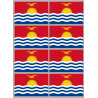 Drapeau Kiribati (8 fois 9.5x6.3cm) - Sticker/autocollant