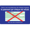 Paiement Chèques refusés - 20x12.3cm - Sticker/autocollant