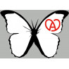 Effet papillon Alsace blanc (10x7cm) - Sticker/autocollant