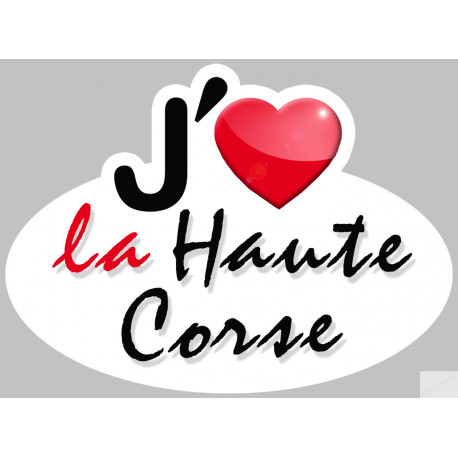 J'aime la Haute Corse (15x11cm) - Sticker/autocollant