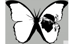 Effet papillon Corse (10x4.8) - Sticker/autocollant