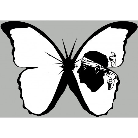 Effet papillon Corse (15x10.5) - Sticker/autocollant