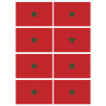 Drapeau Maroc (8 fois 9.5x6.3cm) - Sticker/autocollant