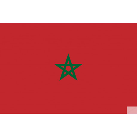 Drapeau Maroc (5x3.3cm) - Sticker/autocollant