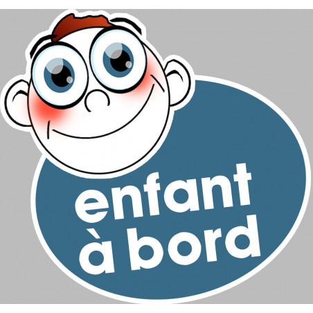 enfant à bord gars - 10x9cm - Sticker/autocollant