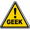 Danger geek (5x4.5cm) - Sticker/autocollant