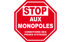 MONOPOLES STOP (15X15cm) - Sticker/autocollant