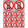 éteindre son smartphone (2fois 10cm - 12fois 5cm) - Sticker/autocollant