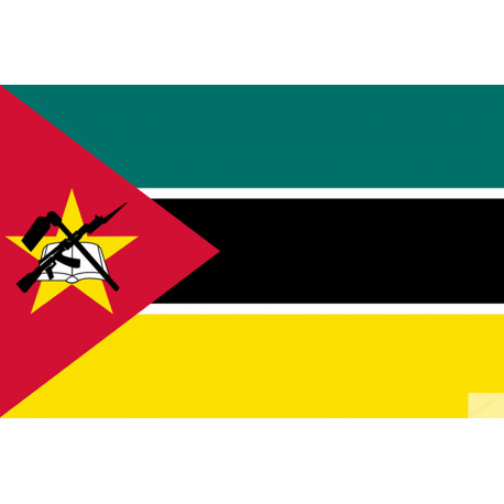 Drapeau Mozambique (5x3.3cm) - Sticker/autocollant