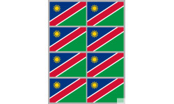 Drapeau Namibie (8 fois 9.5x6.3cm) - Sticker/autocollant