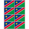 Drapeau Namibie (8 fois 9.5x6.3cm) - Sticker/autocollant