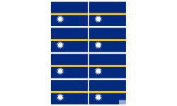 Drapeau Nauru (8 fois 9.5x6.3cm) - Sticker/autocollant