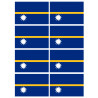 Drapeau Nauru (8 fois 9.5x6.3cm) - Sticker/autocollant