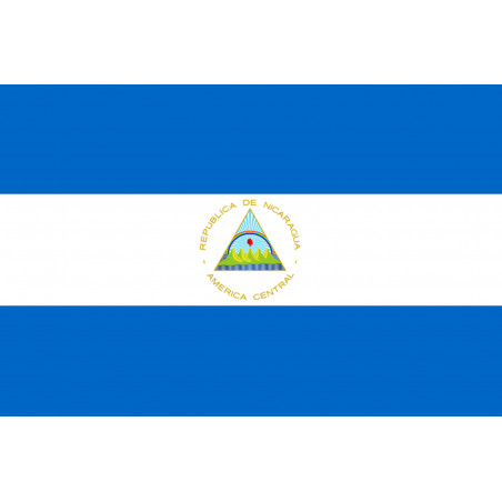 Drapeau Nicaragua 19.5x13cm) - Sticker/autocollant