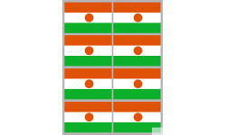 Drapeau Niger (8 fois 9.5x6.3cm) - Sticker/autocollant