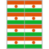 Drapeau Niger (8 fois 9.5x6.3cm) - Sticker/autocollant