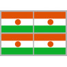 Drapeau Niger (4 fois 9.5x6.3cm) - Sticker/autocollant