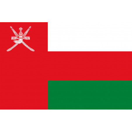 Drapeau Oman (19.5x13cm) - Sticker/autocollant