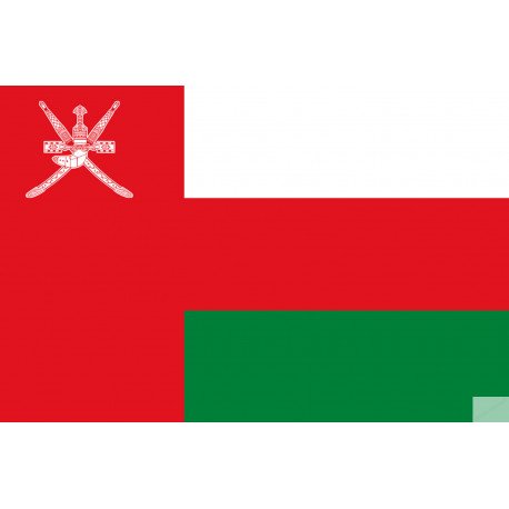 Drapeau Oman (15x10cm) - Sticker/autocollant