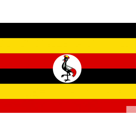 Drapeau Ouganda (19.5x13cm) - Sticker/autocollant