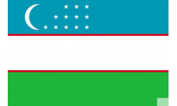 Drapeau Ouzbékistan (19.5x13cm) - Sticker/autocollant