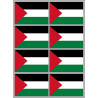 Drapeau Palestine (8 fois 9.5x6.3cm) - Sticker/autocollant