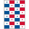 Drapeau Panama (8 fois 9.5x6.3cm) - Sticker/autocollant