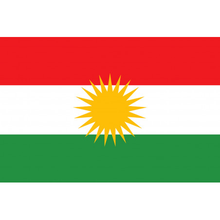 Drapeau Kurdistan (19.5x13cm) - Sticker/autocollant