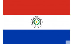 Drapeau Paraguay (19.5x13cm) - Sticker/autocollant