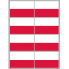 Drapeau Pologne (8 fois 9.5x6.3cm) - Sticker/autocollant