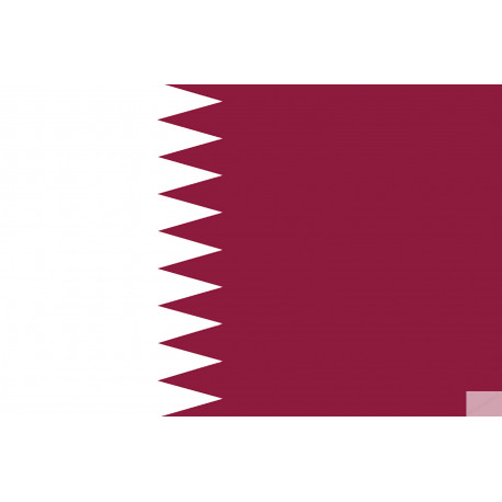 Drapeau Qatar (19.5x13cm) - Sticker/autocollant