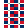 Drapeau République dominicaine (8 fois 9.5x6.3cm) - Sticker/autocollant